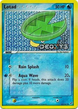 Lotad 63/107 - EX Deoxys - Reverse Holofoil
