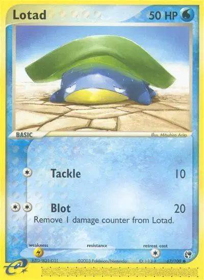 Lotad 67/100 - EX Sandstorm - Normal