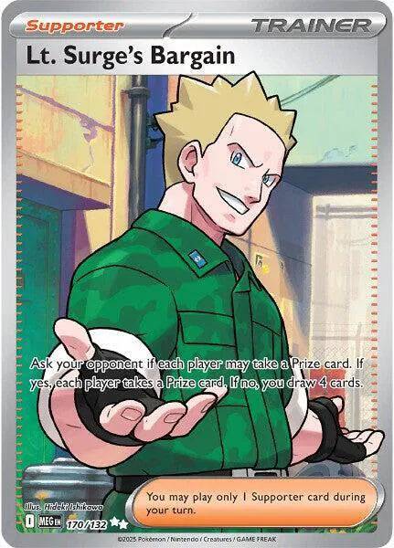 Lt. Surge's Bargain 170/132 - Mega Evolution - Holofoil