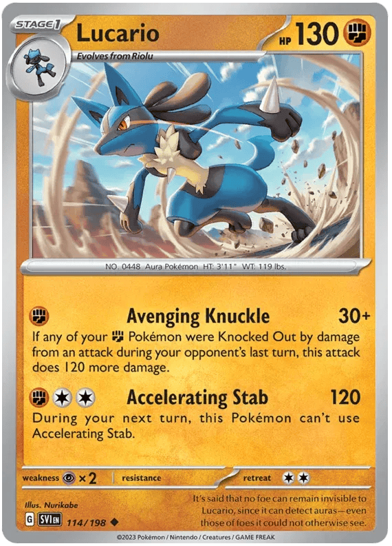 Lucario 114/198 - Scarlet & Violet - Normal