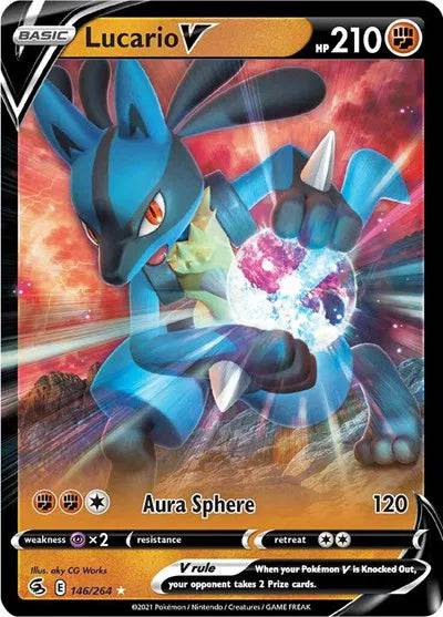 Lucario V 146/264 - Fusion Strike - Holofoil