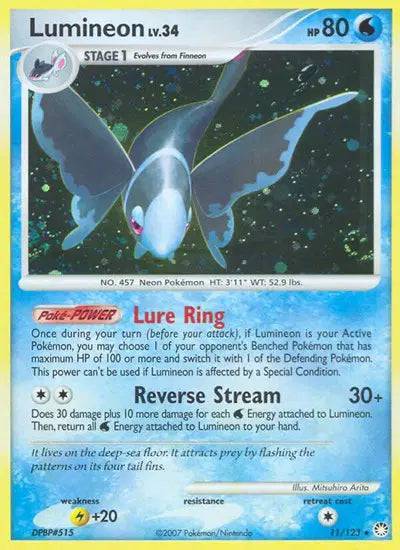 Lumineon Lv.34 11/123 - Mysterious Treasures - Holofoil