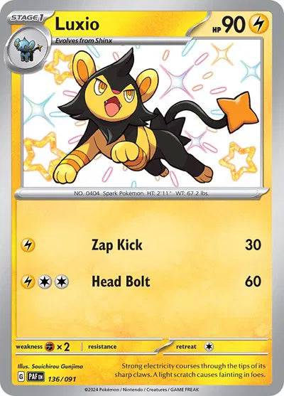 Luxio 136/091 - Paldean Fates - Holofoil
