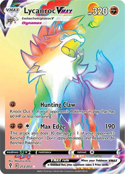 Lycanroc VMAX 213/203 - Evolving Skies - Holofoil