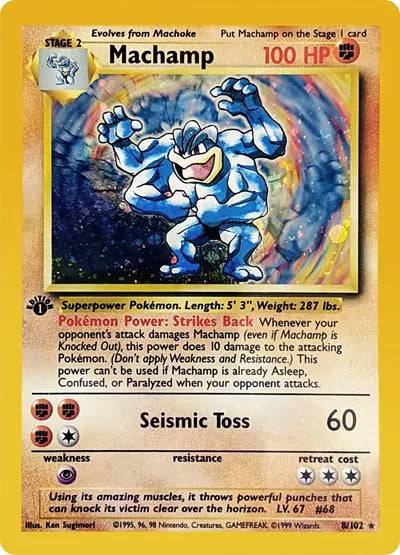Machamp 8/102 - Base Set (1st Edition) - Holofoil