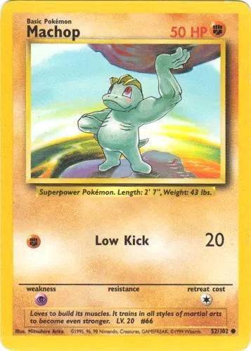 Machop 52/102 - Base Set (Unlimited) - Normal