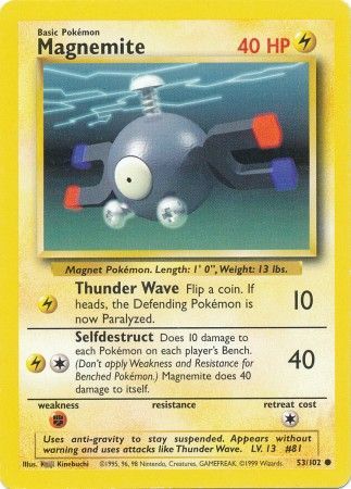 Magnemite 53/102 - Base Set (Unlimited) - Normal