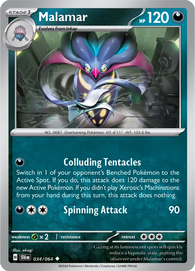 Malamar 034/064 - Shrouded Fable - Reverse Holofoil