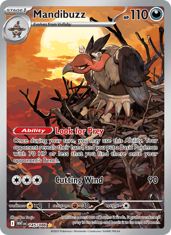 Mandibuzz 145/086 - White Flare - Holofoil