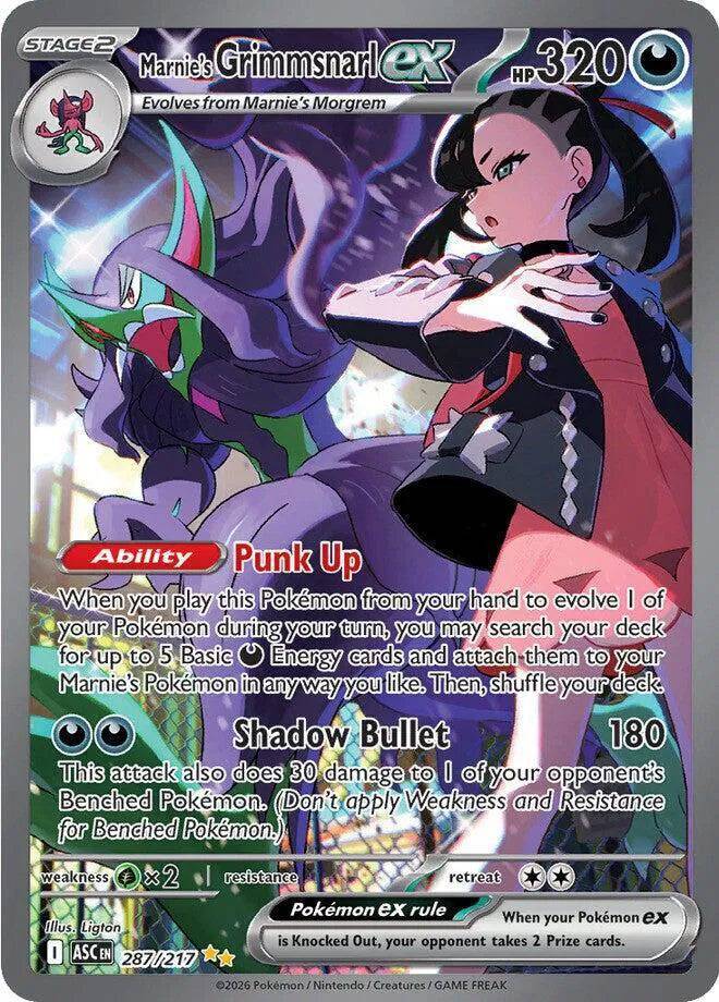 Marnie's Grimmsnarl ex 287/217 - Ascended Heroes - Holofoil