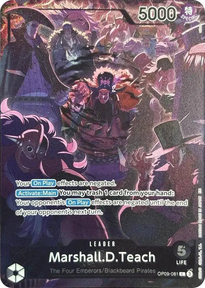 Marshall.D.Teach (2nd Anniversary Set) OP09-081 - Promotion Cards - Foil