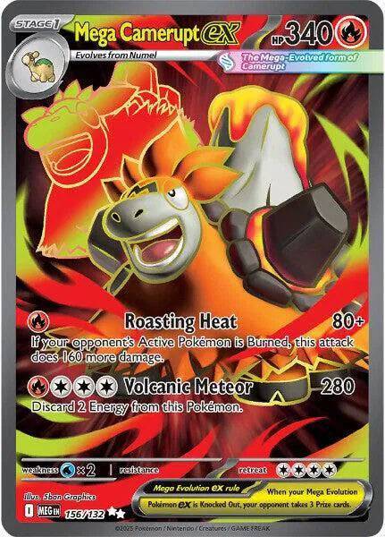 Mega Camerupt ex 156/132 - Mega Evolution - Holofoil