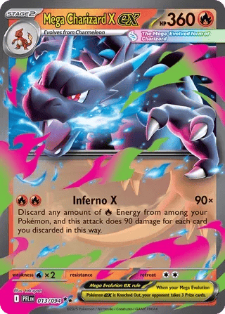 Mega Charizard X ex 013/094 - Phantasmal Flames - Holofoil