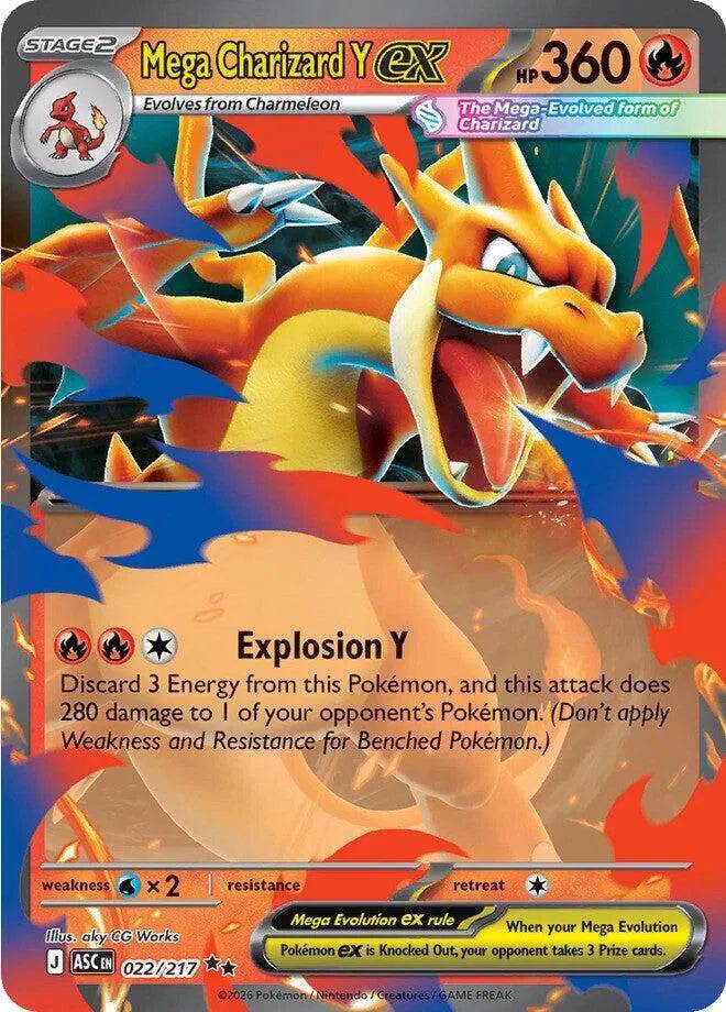 Mega Charizard Y ex 022/217 - Ascended Heroes - Holofoil