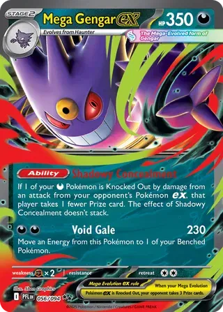 Mega Gengar ex 056/094 - Phantasmal Flames - Holofoil