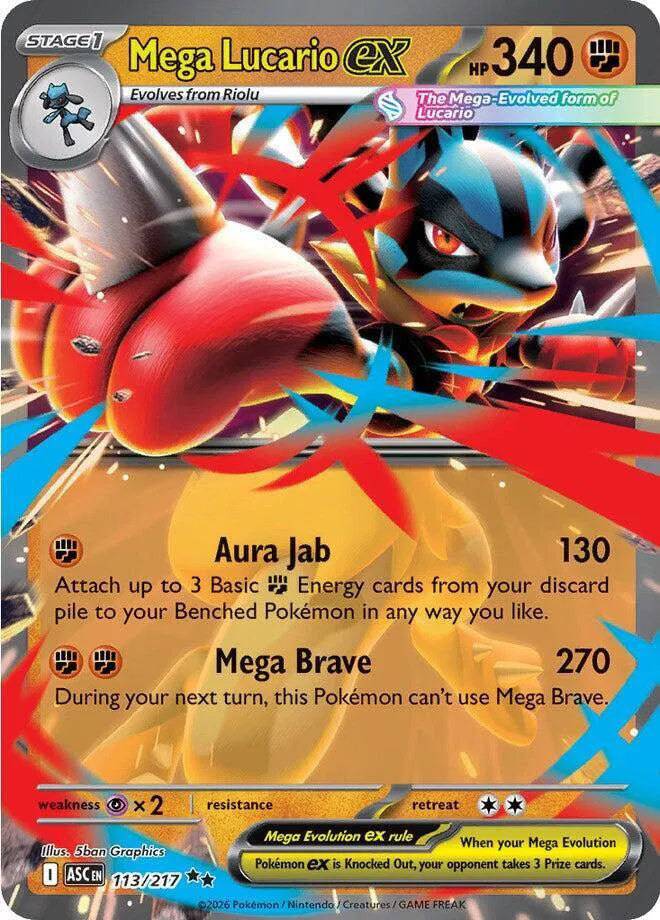 Mega Lucario ex 113/217 - Ascended Heroes - Holofoil