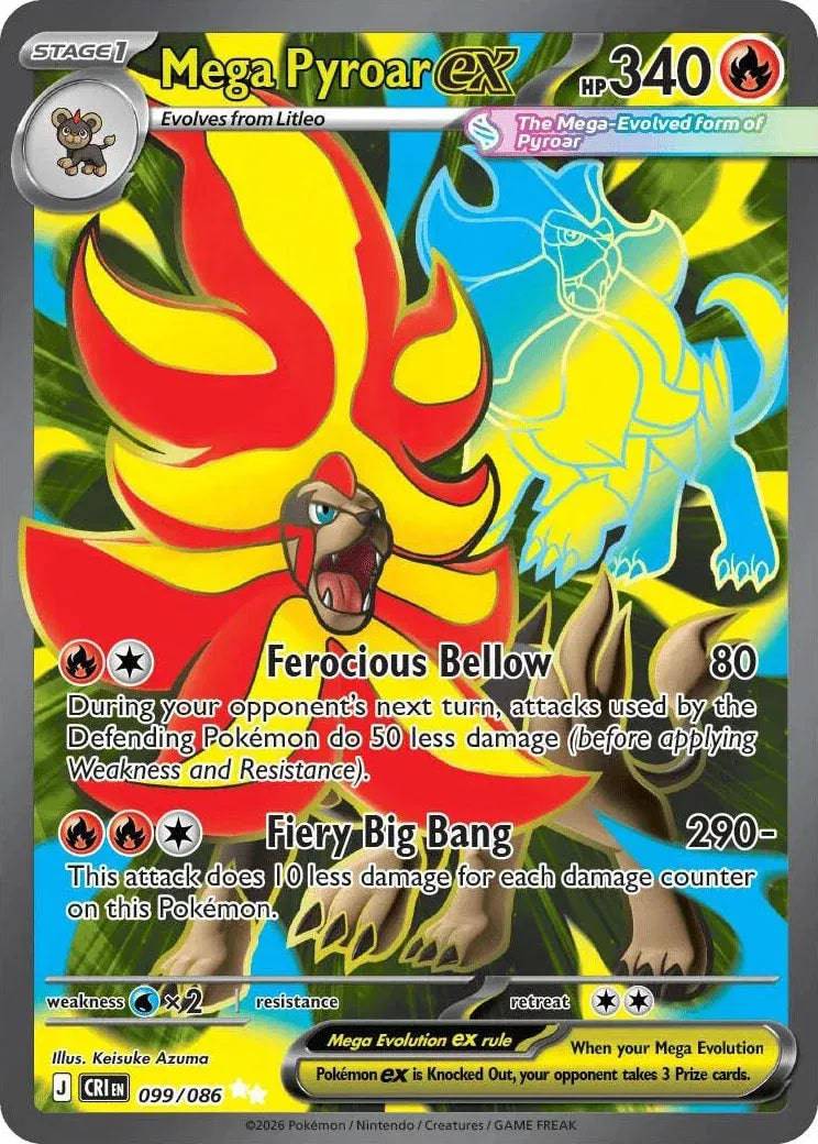 Mega Pyroar ex 099/086 - Chaos Rising - Holofoil