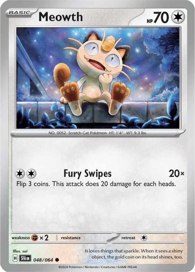 Meowth 048/064 - Shrouded Fable - Reverse Holofoil