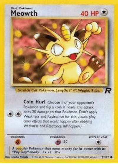 Meowth 62/82 - Team Rocket (Unlimited) - Normal