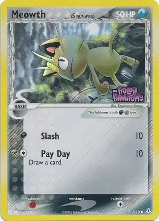 Meowth 71/110 - EX Holon Phantoms - Reverse Holofoil