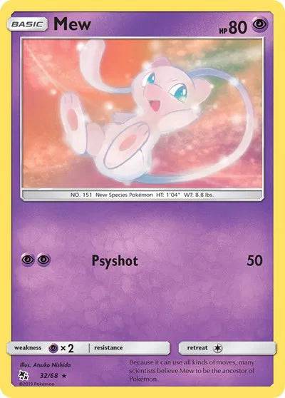 Mew 32/68 - Hidden Fates - Reverse Holofoil