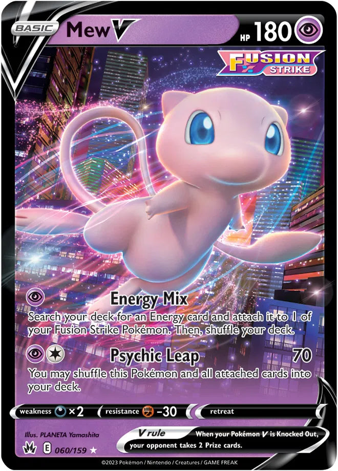 Mew V 060/159 - Crown Zenith - Holofoil