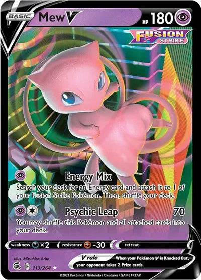 Mew V 113/264 - Fusion Strike - Holofoil