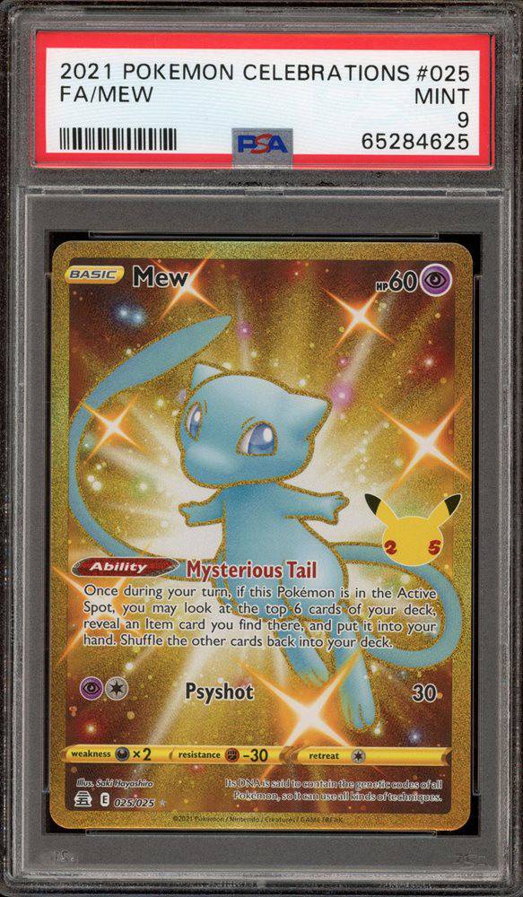 Mew (PSA 9) 025/025 - Celebrations - Holofoil