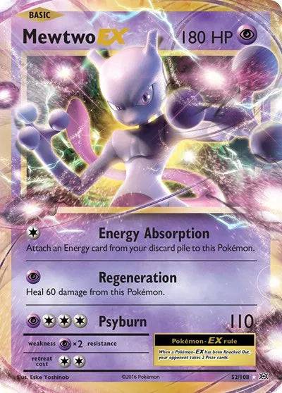 Mewtwo EX 52/108 - Evolutions - Holofoil