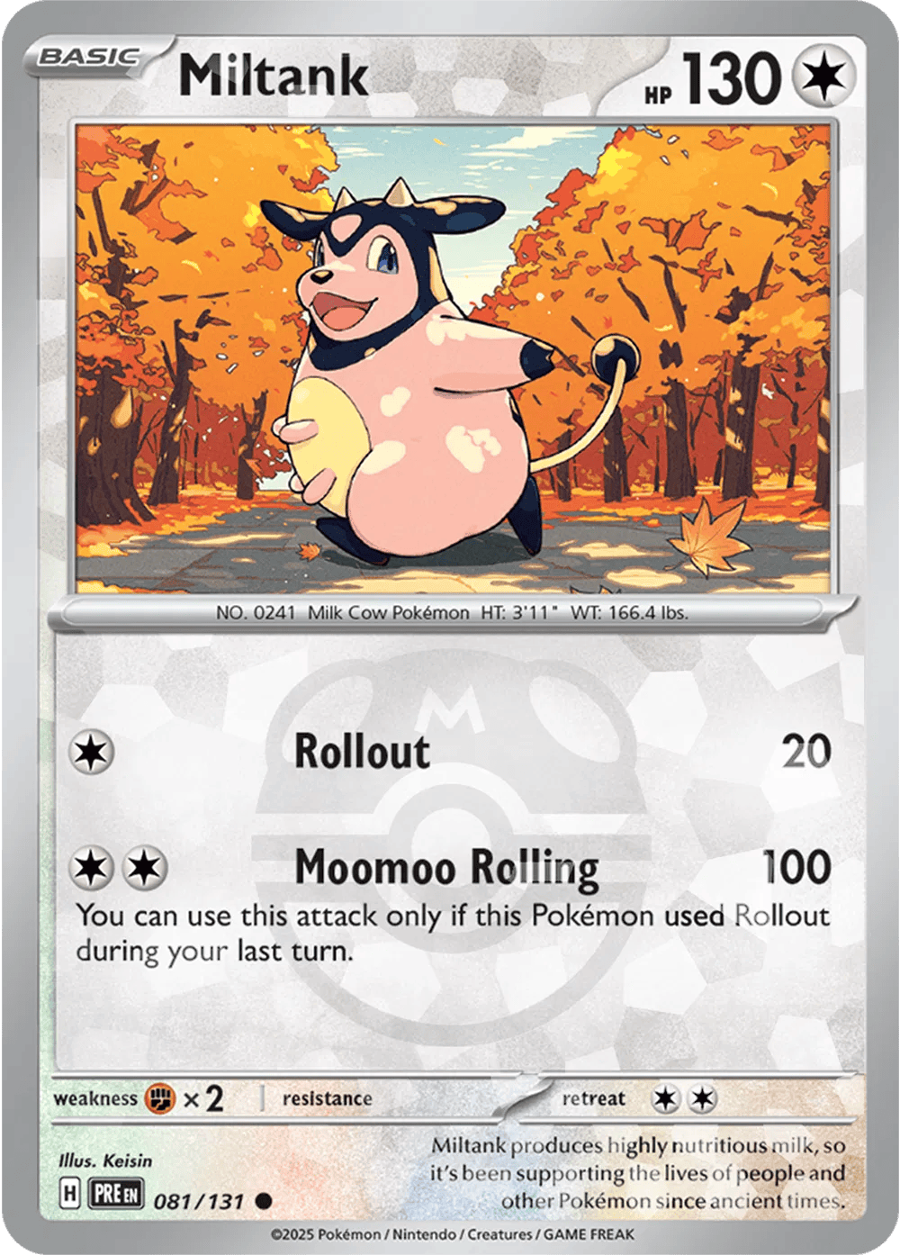 Miltank 081/131 - Prismatic Evolutions - Master Ball Pattern