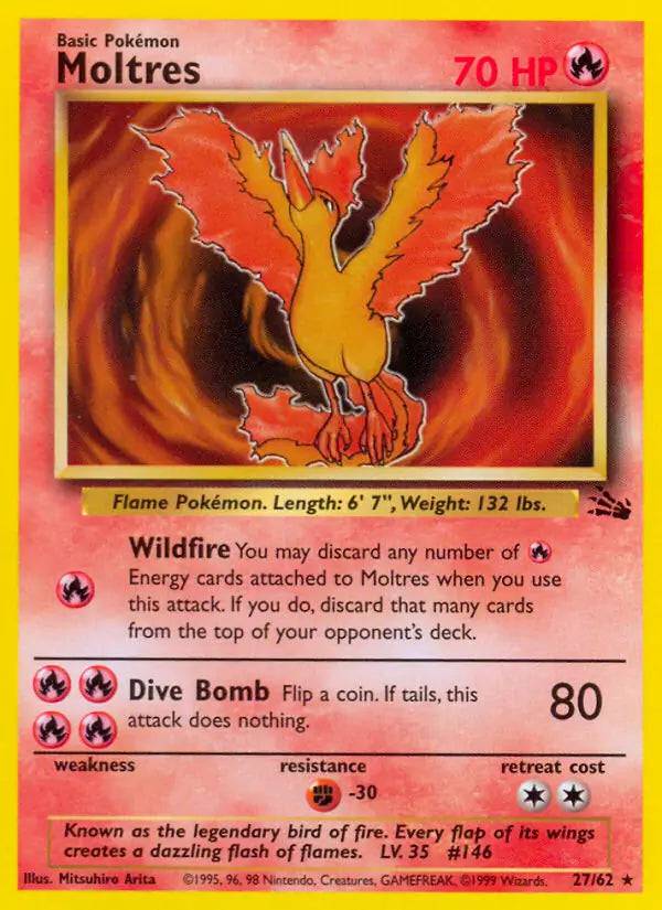 Moltres 27/62 - Fossil (Unlimited) - Normal