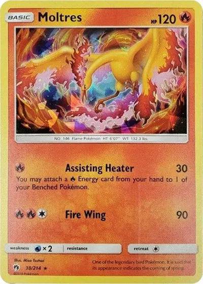 Moltres 38/214 - Lost Thunder - Cracked Ice Holofoil