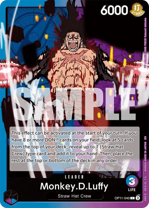 Monkey.D.Luffy OP11-040 - A Fist of Divine Speed - Normal