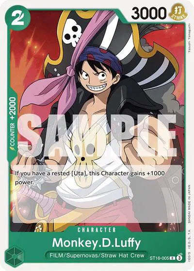 one piece card game uta starter deck Monkey.D.Luffy ST16-005 - Starter Deck: Green Uta