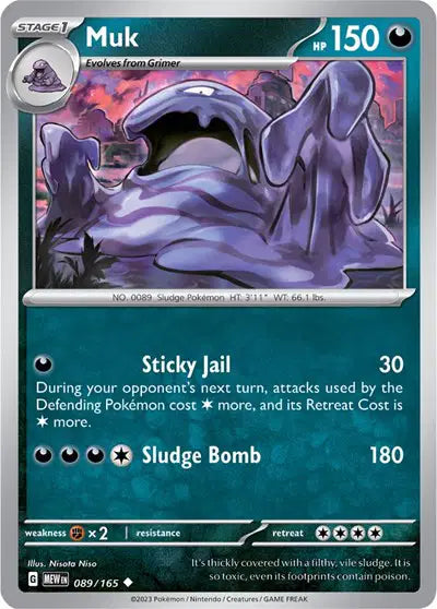 Muk 089/165 - Scarlet & Violet 151 - Reverse Holofoil