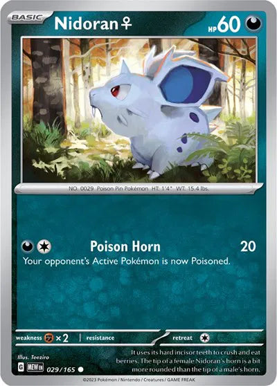 Nidoran F 029/165 - Scarlet & Violet 151 - Reverse Holofoil