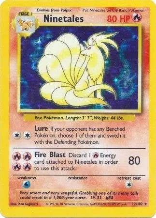 Ninetales 12/102 - Base Set (Unlimited) - Holofoil