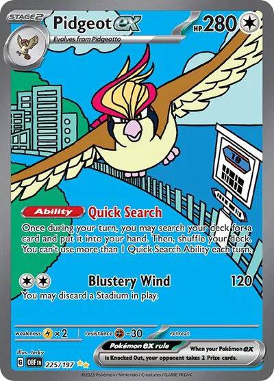 Pidgeot ex 225/197 - Obsidian Flames - Holofoil