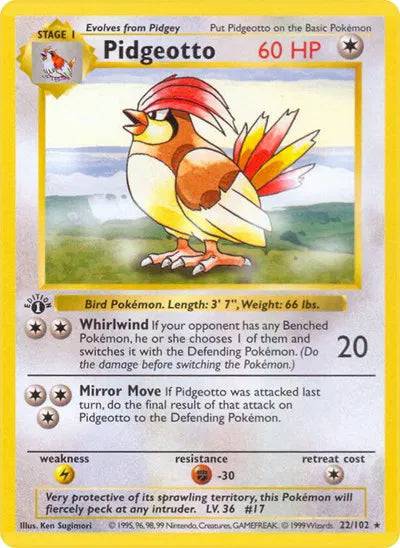 Pidgeotto 22/102 - Base Set (1st Edition) - Normal