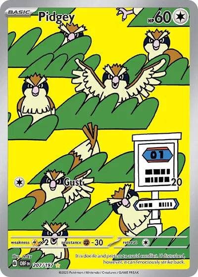 Pidgey 207/197 - Obsidian Flames - Holofoil