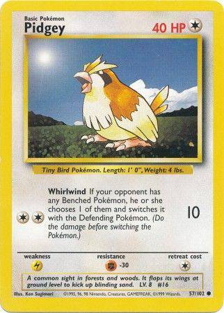 Pidgey 57/102 - Base Set (Unlimited) - Normal