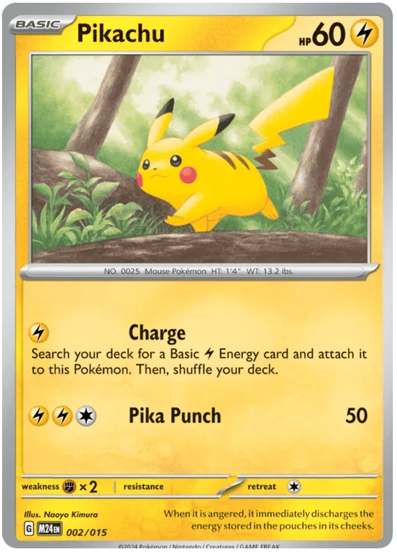 Pikachu 002/015 - McDonald's Promos 2024 - Holofoil