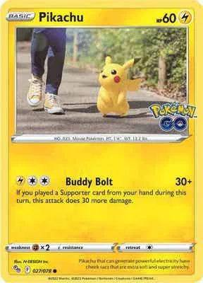 Pikachu 027/078 - Pokemon Go - Reverse Holofoil