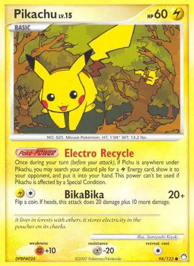 Pikachu Lv.15 94/123 - Mysterious Treasures - Normal