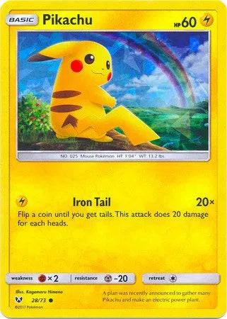 Pikachu (Cracked Ice Holo) 28/73 - Shining Legends - Holofoil