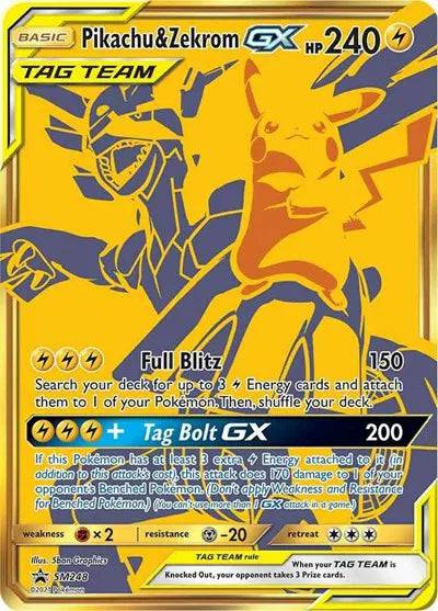Pikachu and Zekrom GX SM248 - Sun & Moon Promo - Holofoil