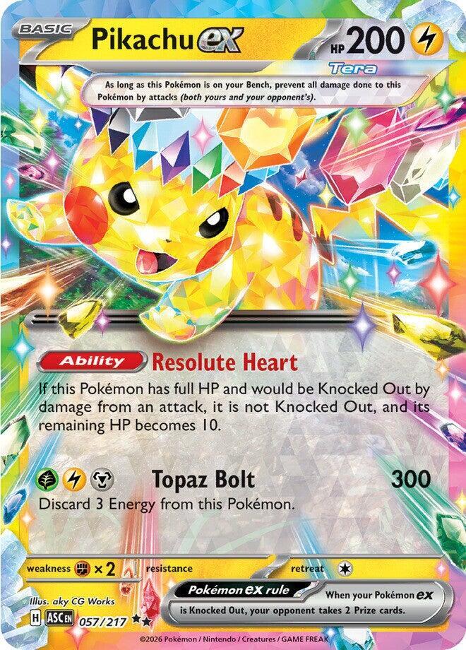 Pikachu ex 057/217 - Ascended Heroes - Holofoil