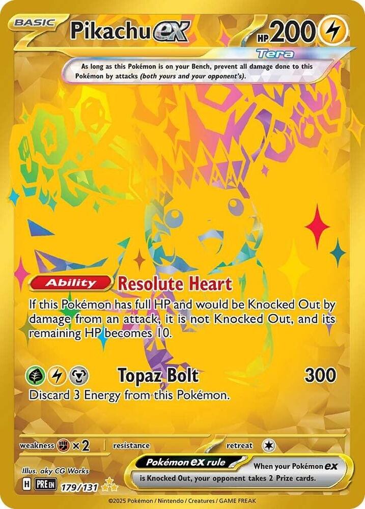 Pikachu ex 179/131 - Prismatic Evolutions - Holofoil Pikachu ex 179/131 - Prismatic Evolutions - Holofoil