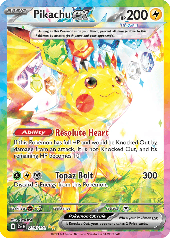 Pikachu ex 238/191 - Surging Sparks - Holofoil