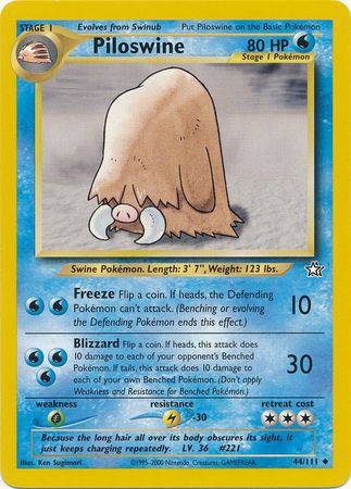 Piloswine 44/111 - Neo Genesis (Unlimited) - Normal